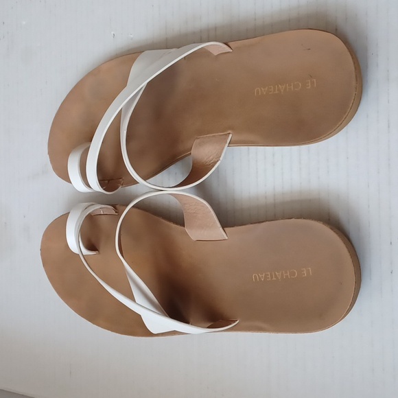 4/$40 Cream Coloured Sandals - Size 41 (US 8) - Picture 2 of 7